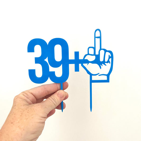 40th Birthday Cake Topper - Reusable Acrylic (39+1) Adult Party Decoration