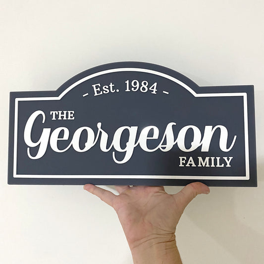 Custom Family Name Sign - Personalised Acrylic Wall Art for Home Decor