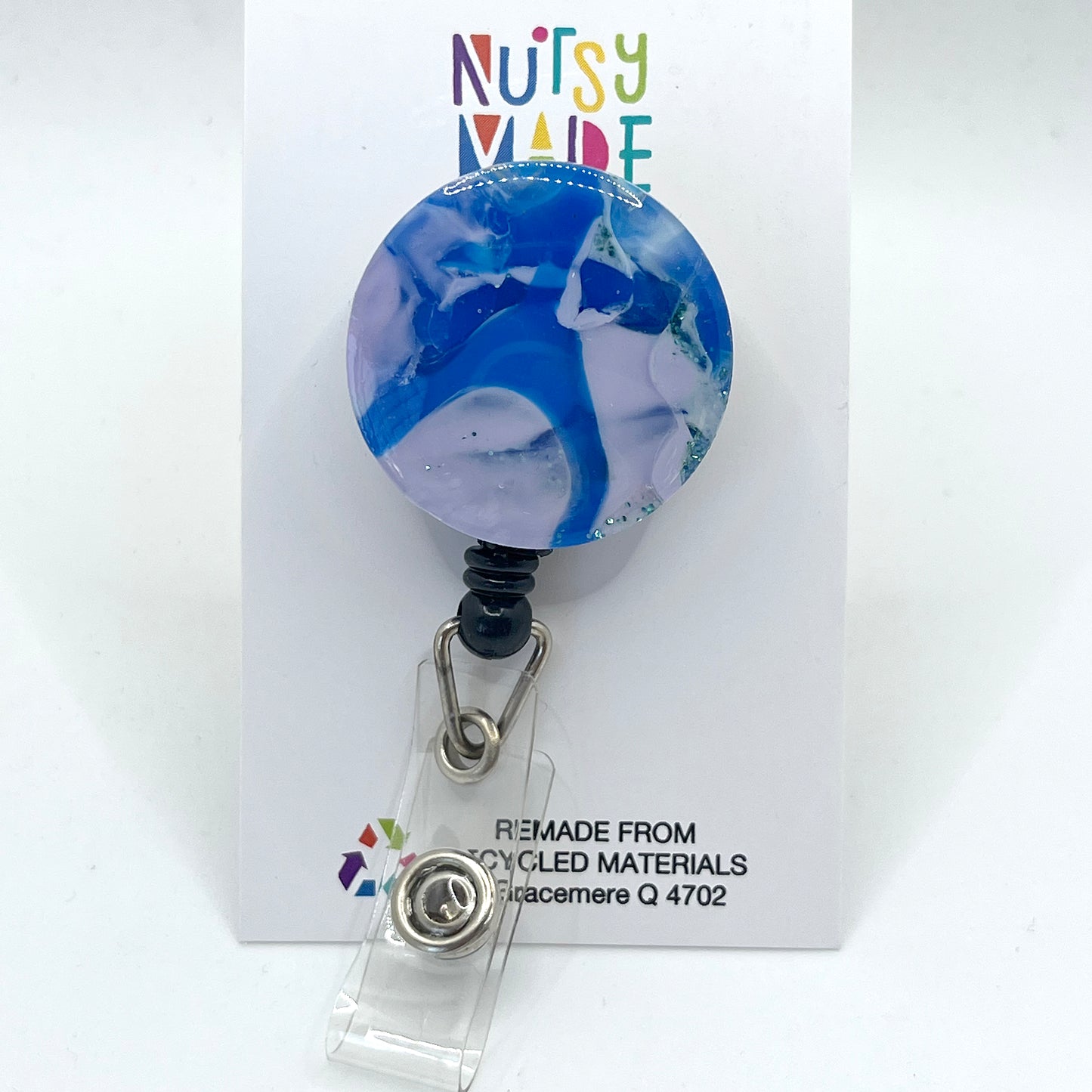 Recycled Acrylic Badge Reel - Eco-Friendly Professional Retractable ID Badge Holder