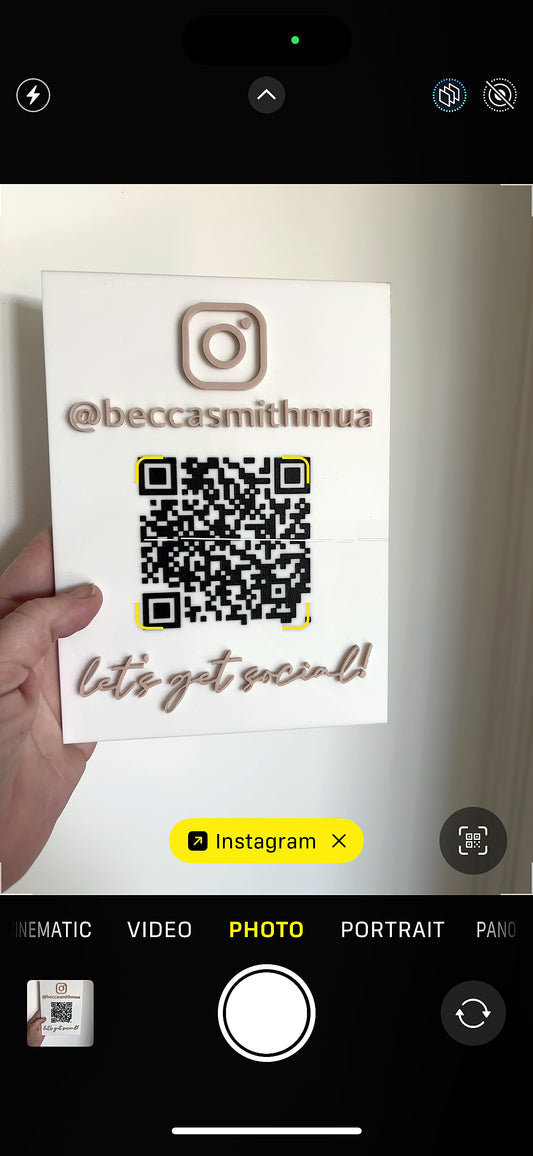 A5 Social Media Engagement Sign - QR Code Enabled - Wall mounted