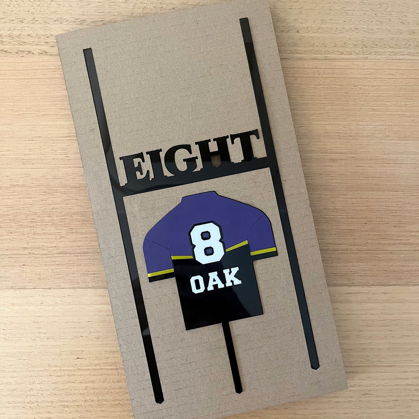 Custom Football Jersey & Goal Posts Cake Topper - Personalised Sports Birthday Cake Decoration