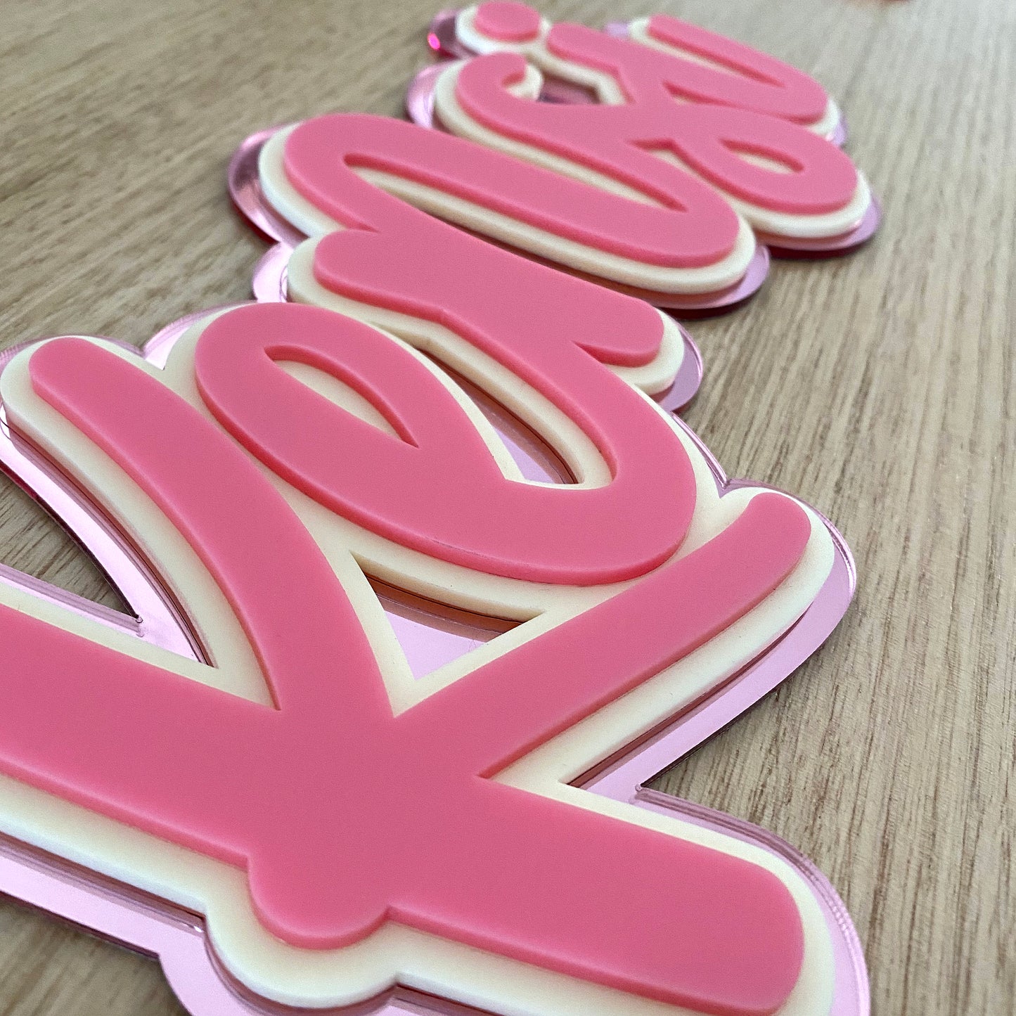 Acrylic Name Sign - Triple Layer