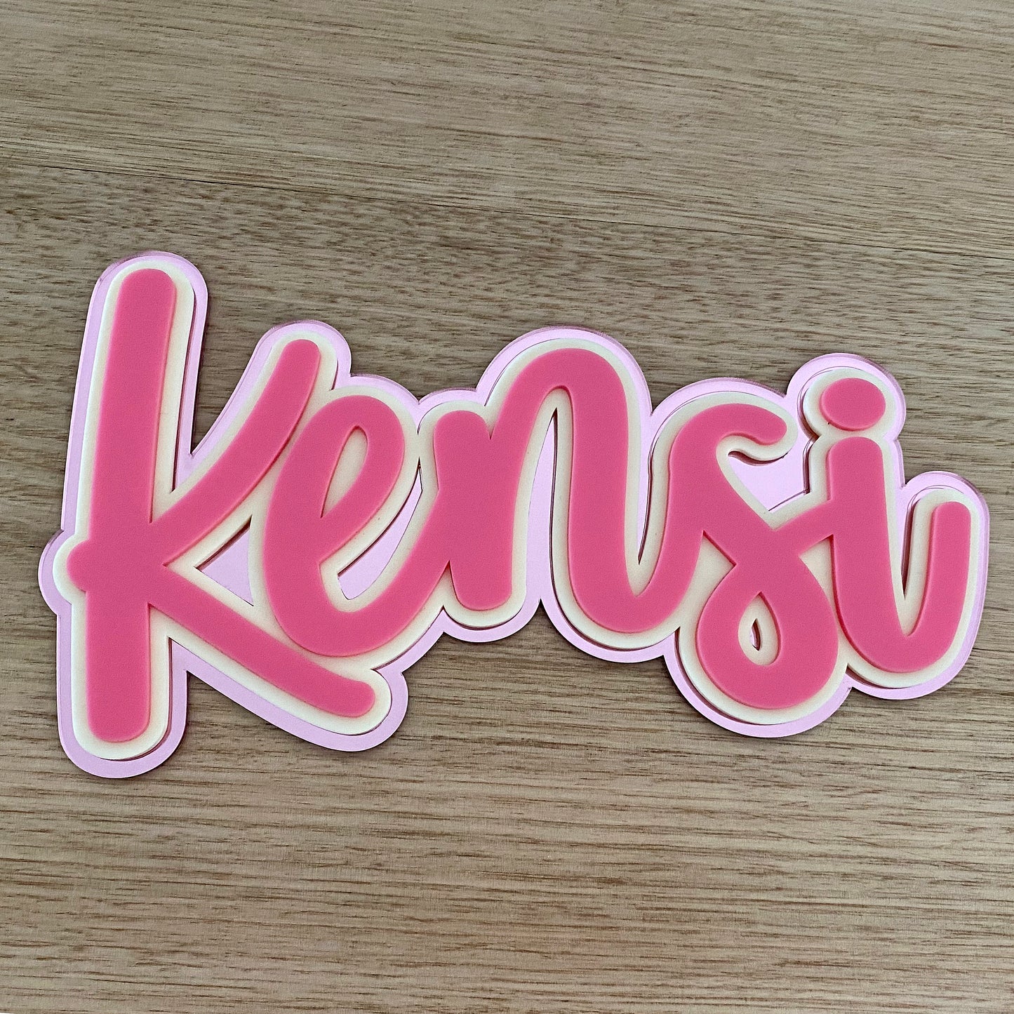 Acrylic Name Sign - Triple Layer