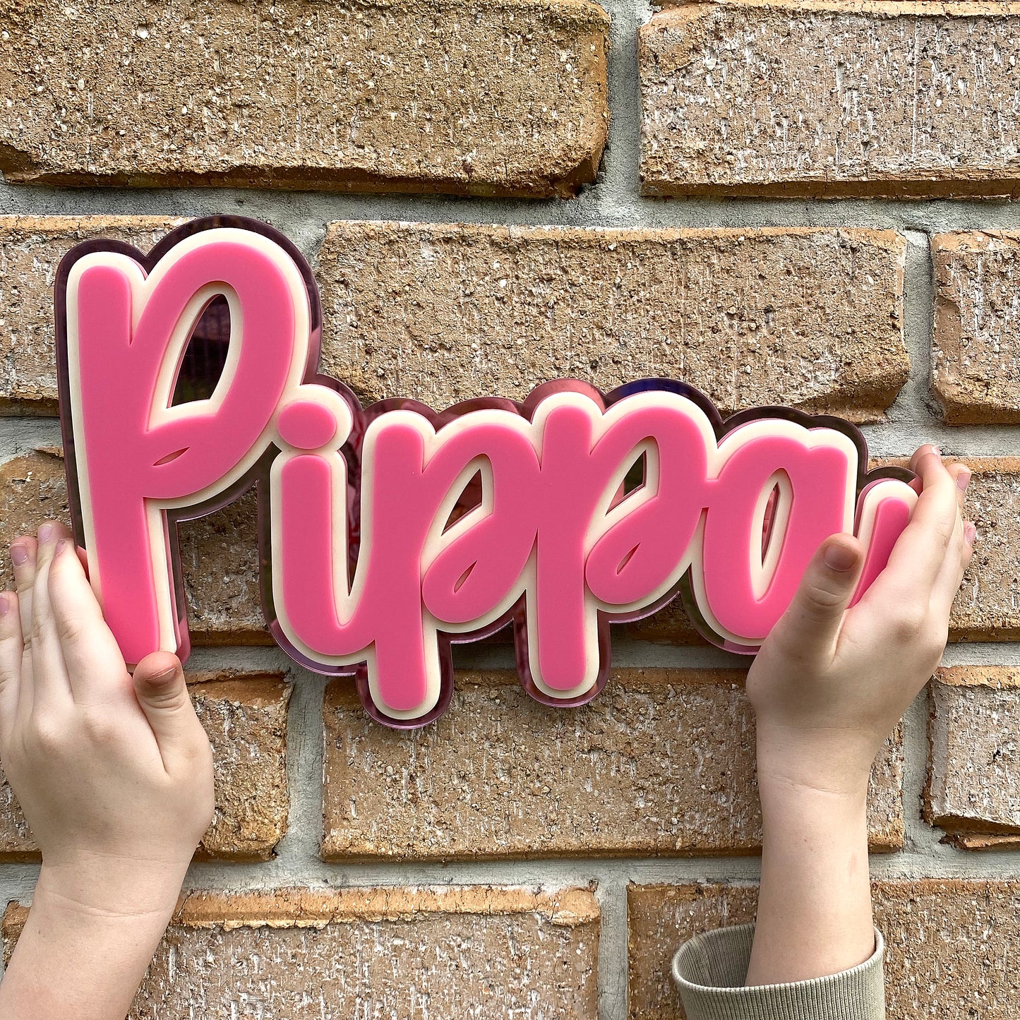 Acrylic Name Sign - Triple Layer