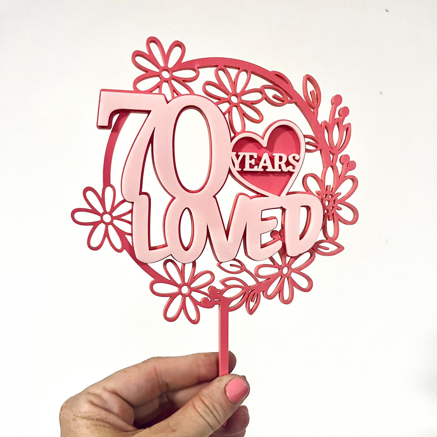 Floral Wreath Topper - Your Custom Text