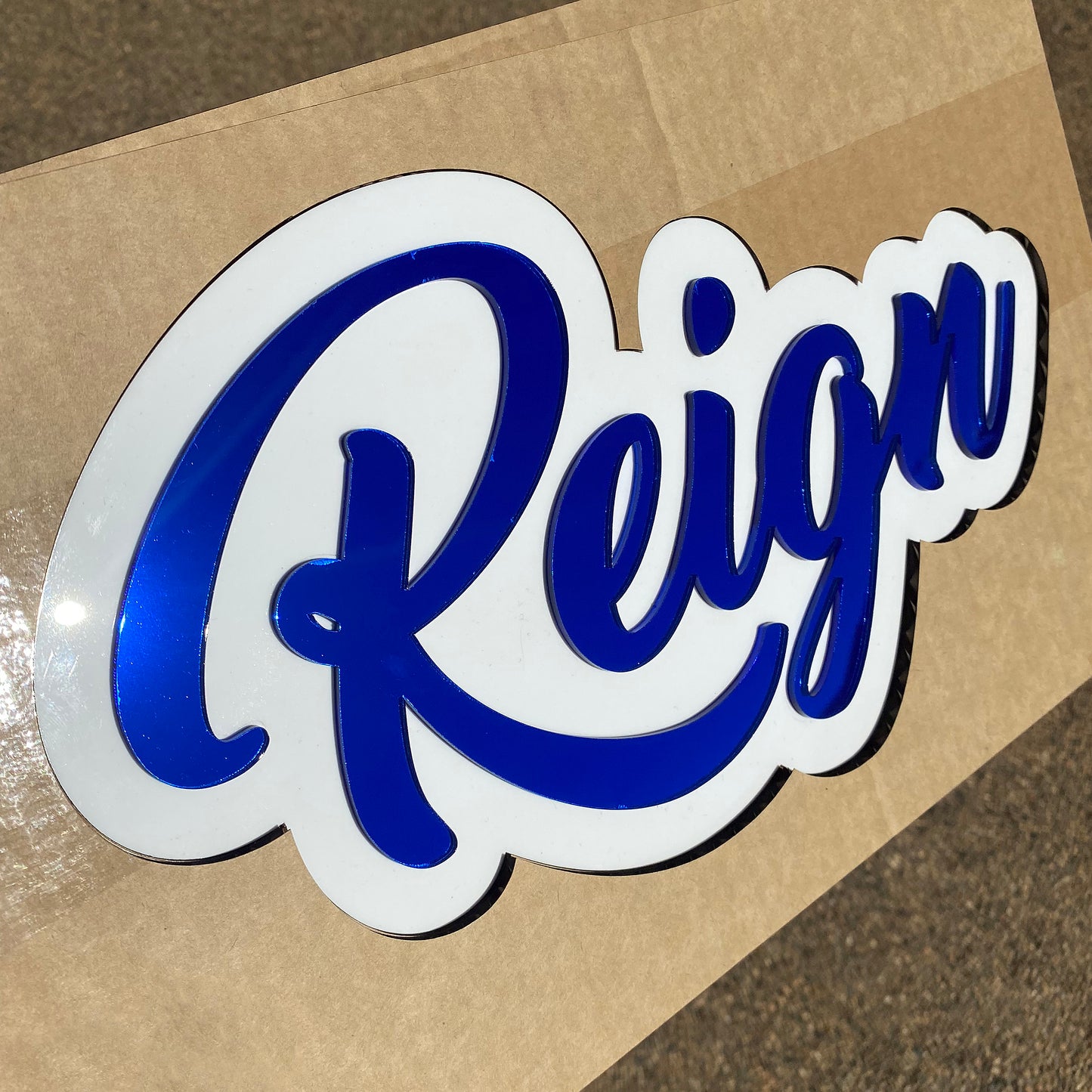 Custom Text - Acrylic Name Sign - Double Layer