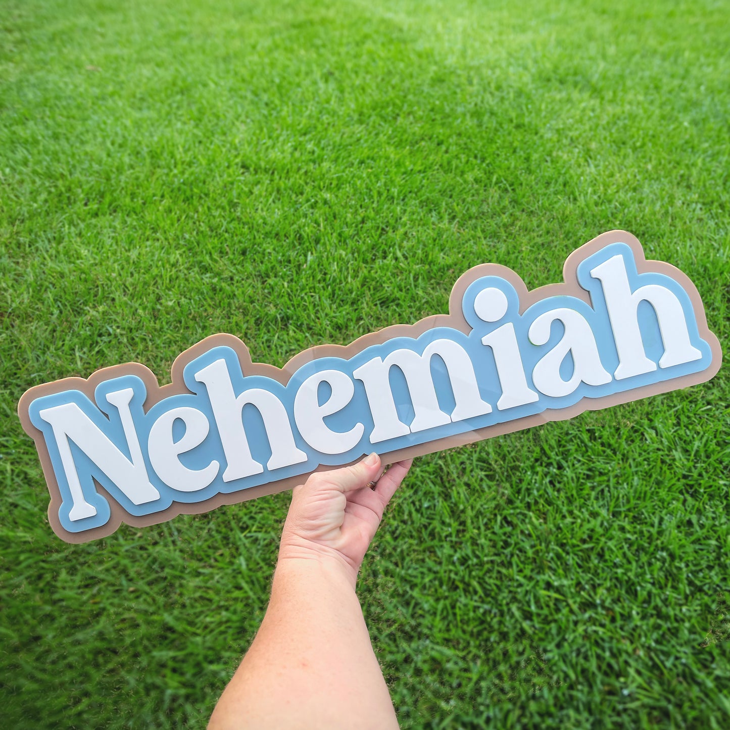 Acrylic Name Sign - Triple Layer