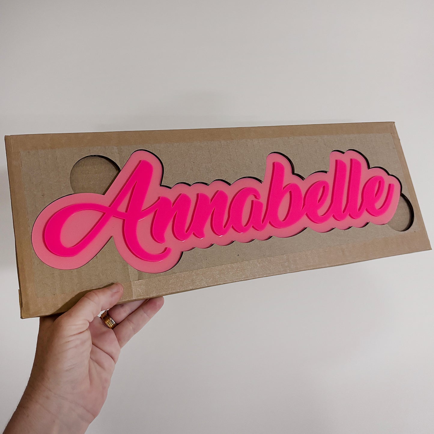 Custom Text - Acrylic Name Sign - Double Layer
