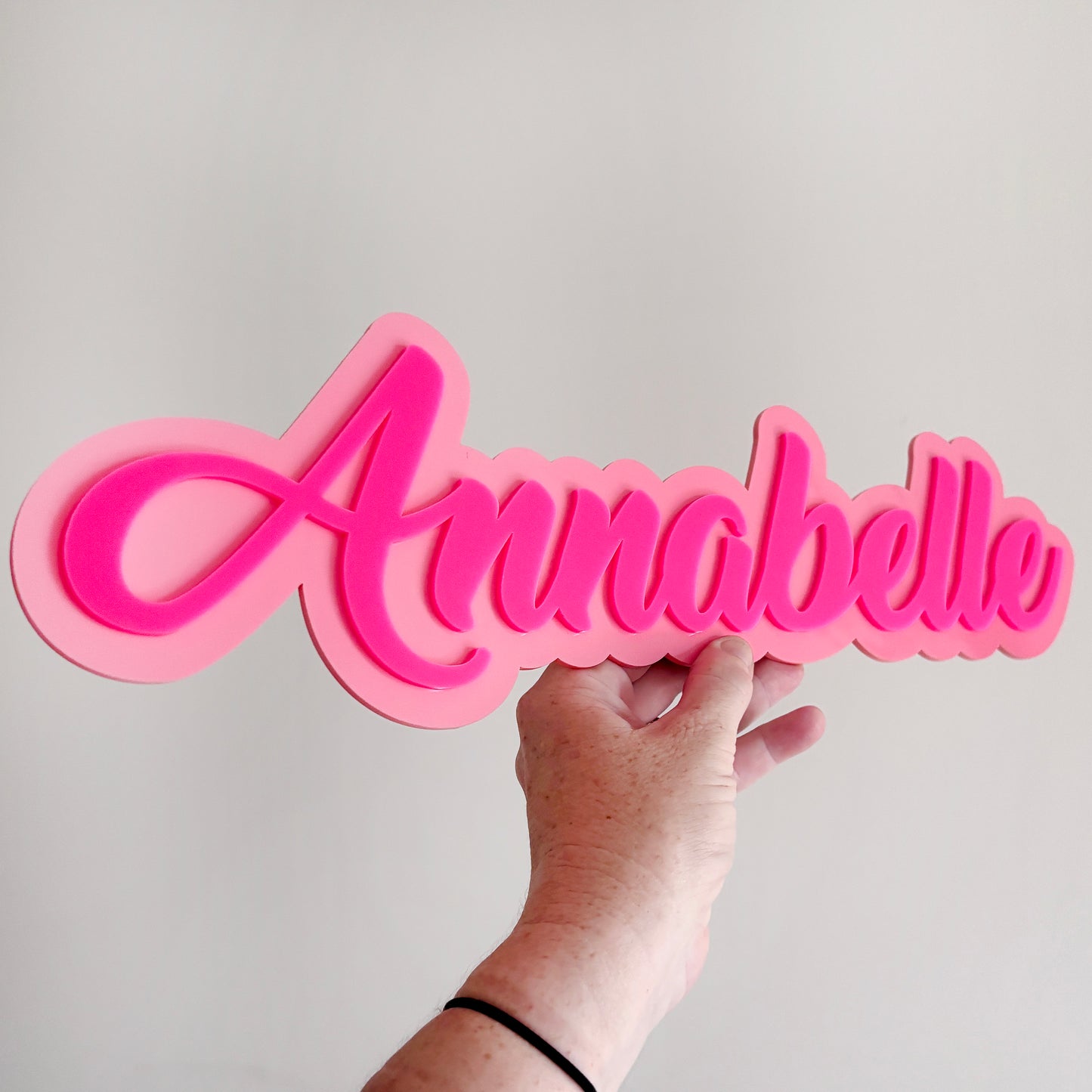 Custom Text - Acrylic Name Sign - Double Layer