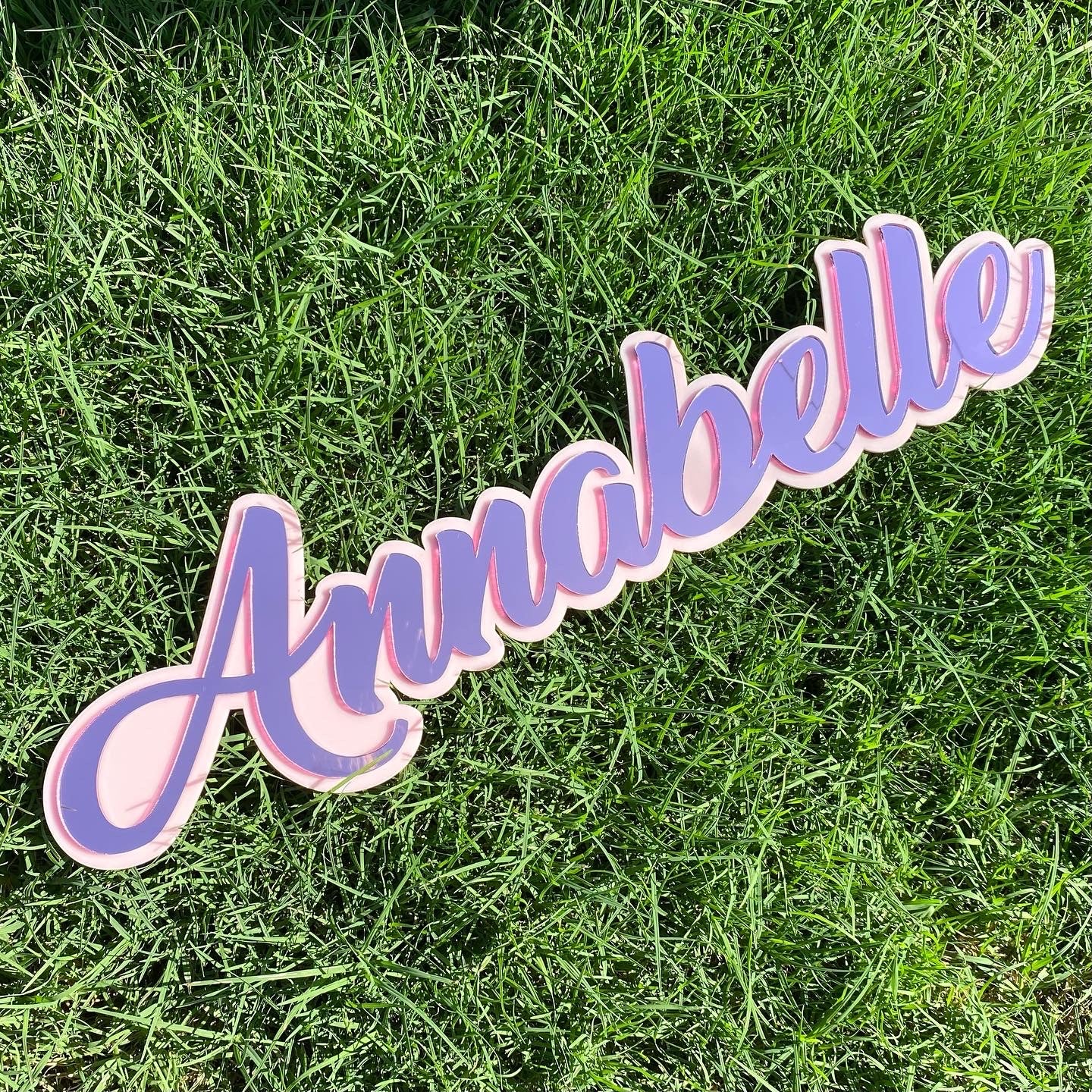 Custom Text - Acrylic Name Sign - Double Layer