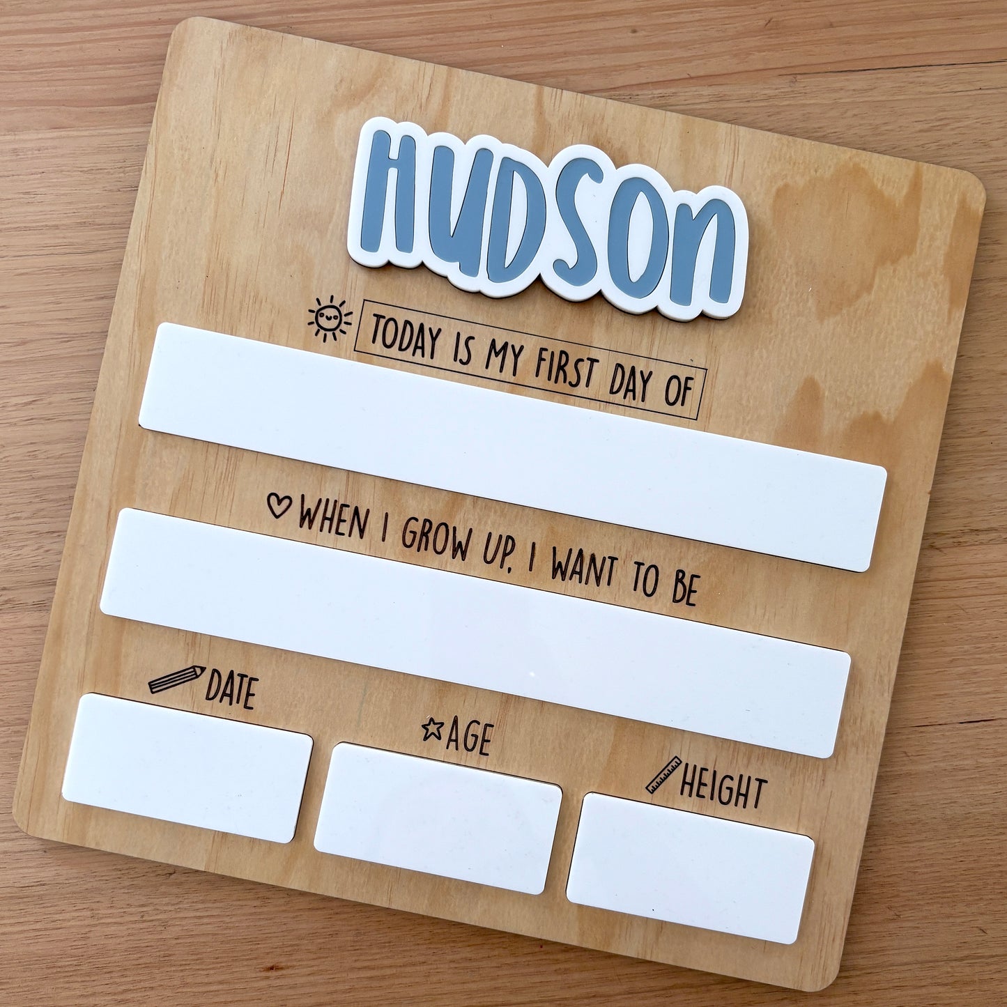 First Day - Last Day - School Board - Kindy - Memories Photo Prop