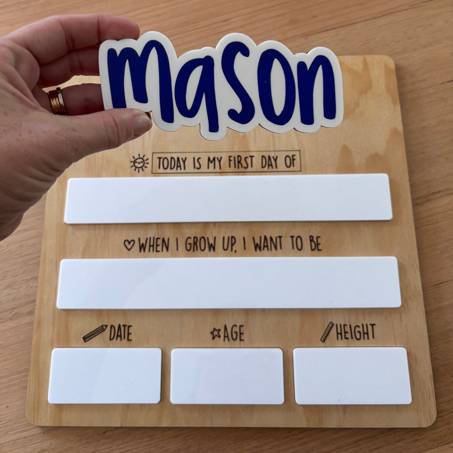 First Day - Last Day - School Board - Kindy - Memories Photo Prop