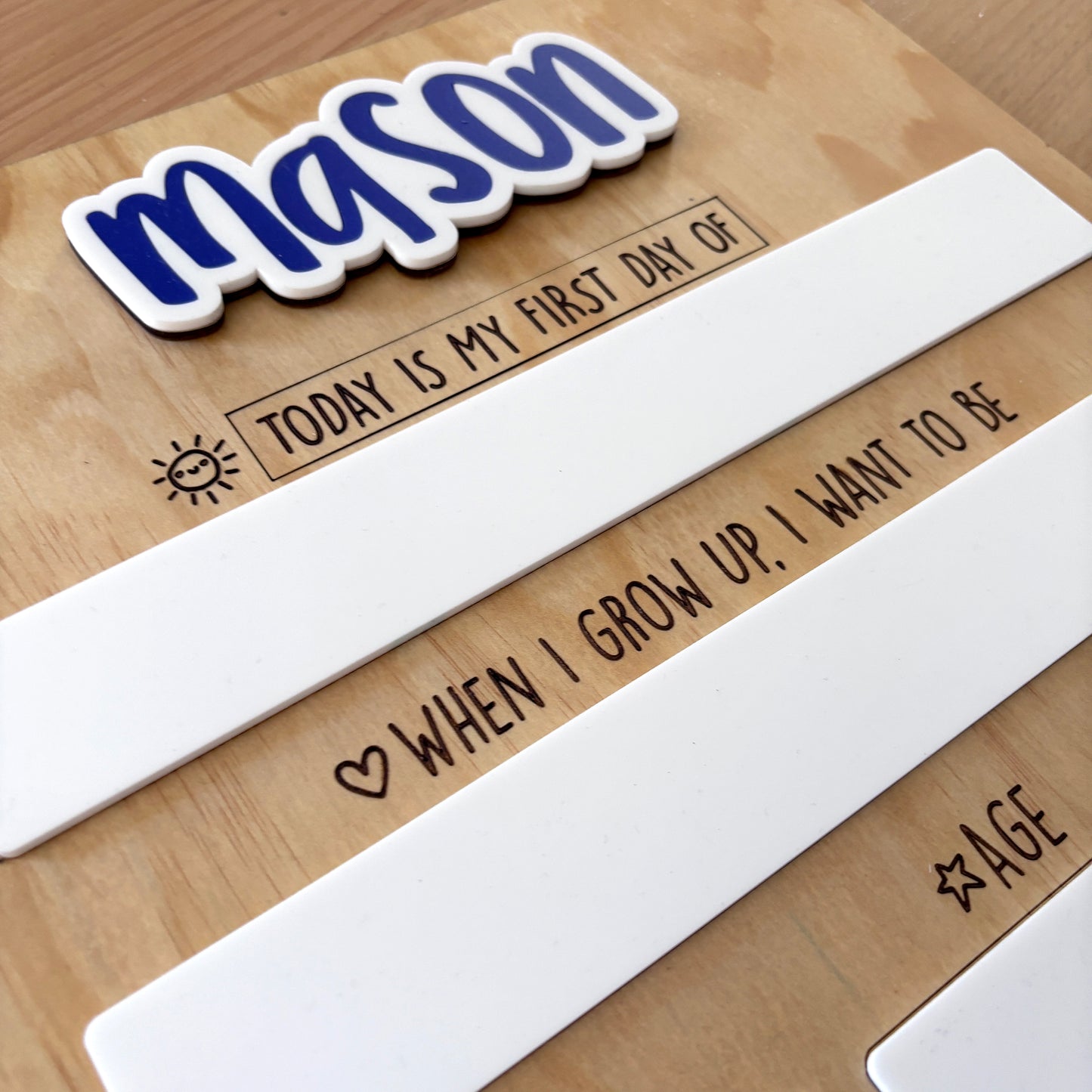 First Day - Last Day - School Board - Kindy - Memories Photo Prop