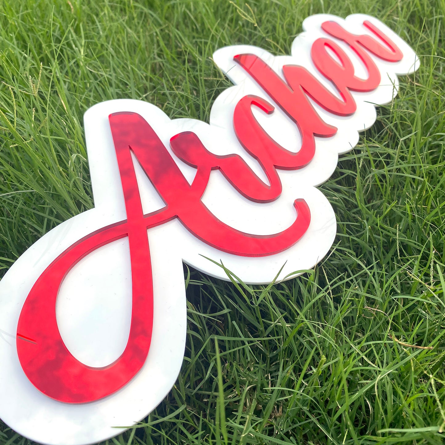Custom Text - Acrylic Name Sign - Double Layer