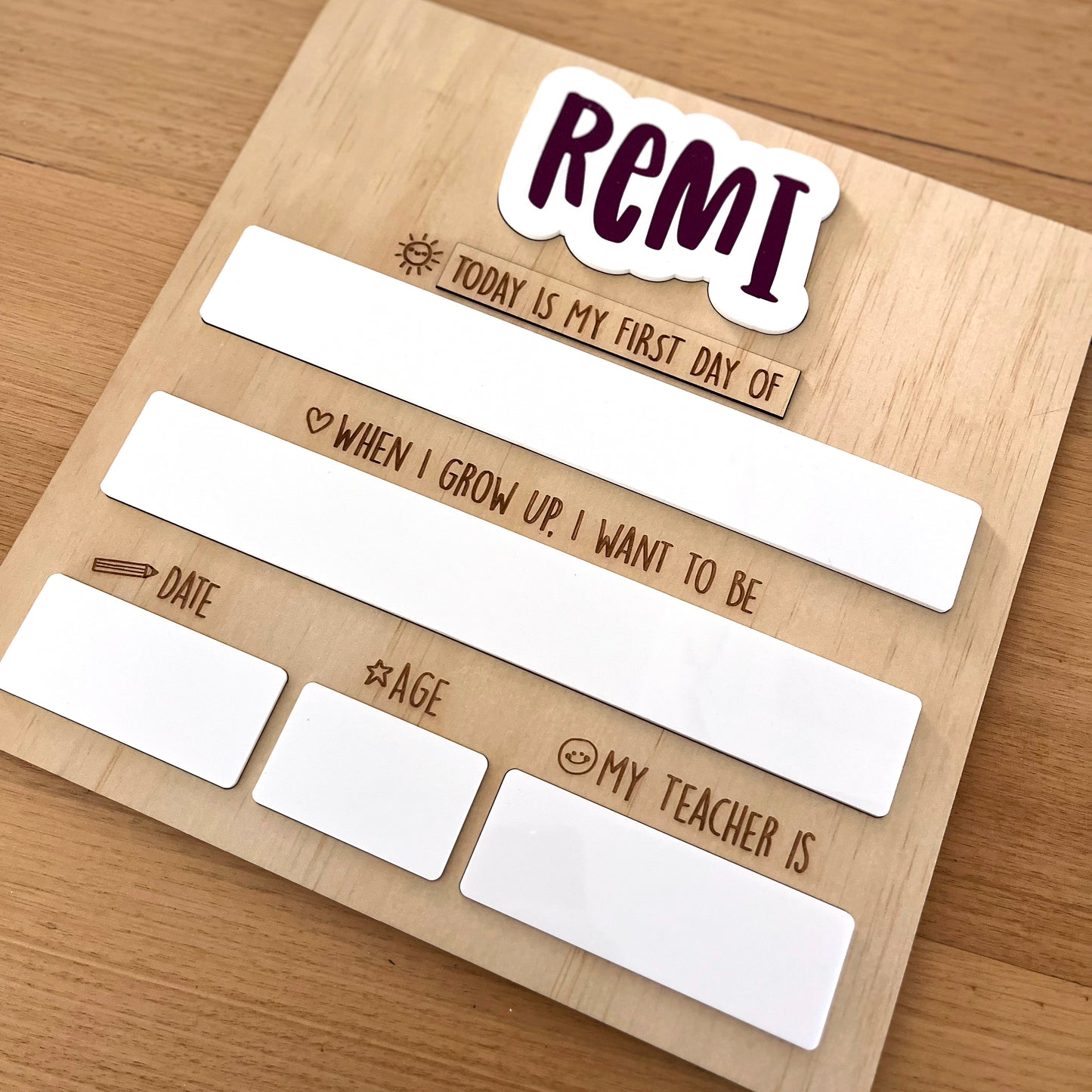 First Day - Last Day - School Board - Kindy - Memories Photo Prop