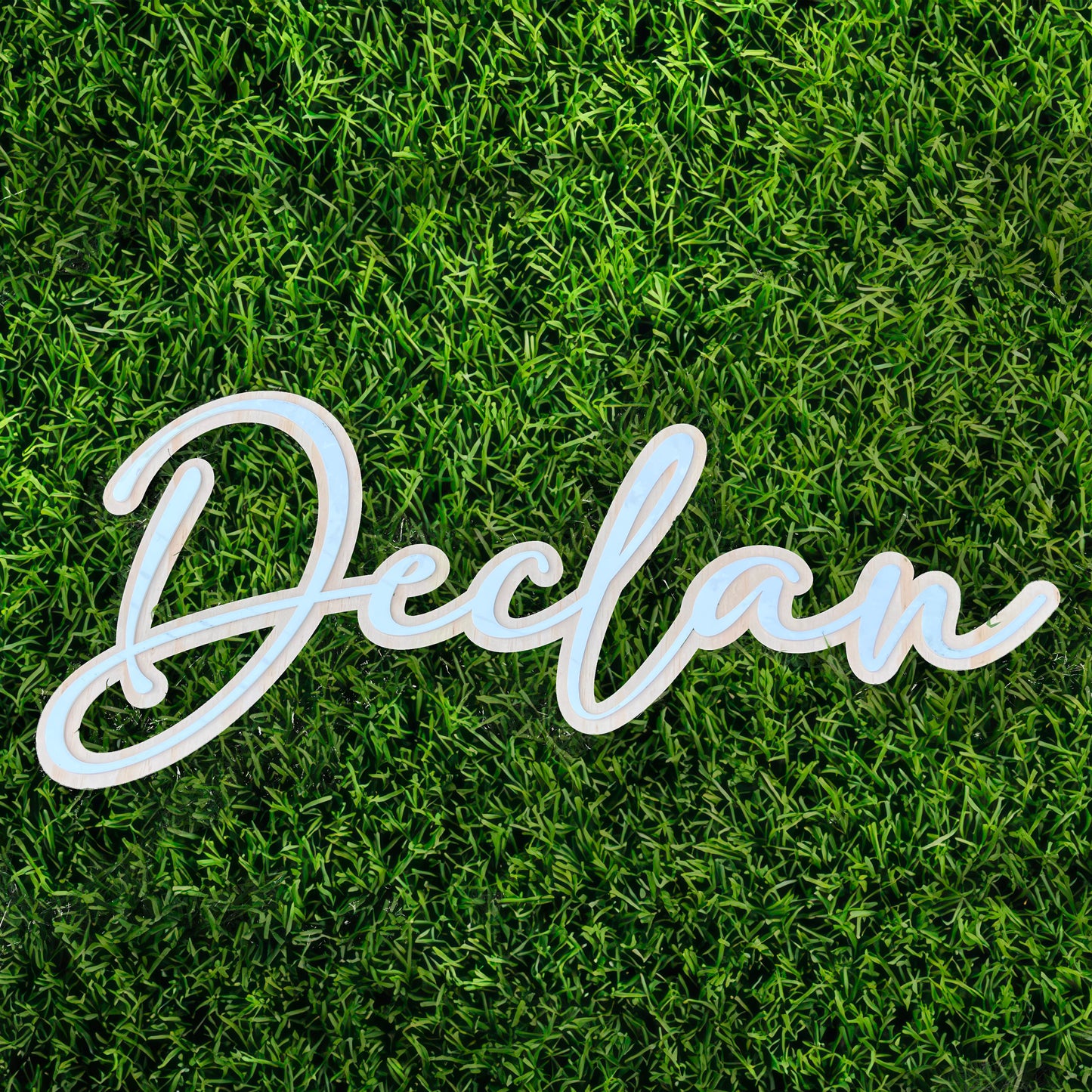 Custom Text - Acrylic Name Sign - Double Layer