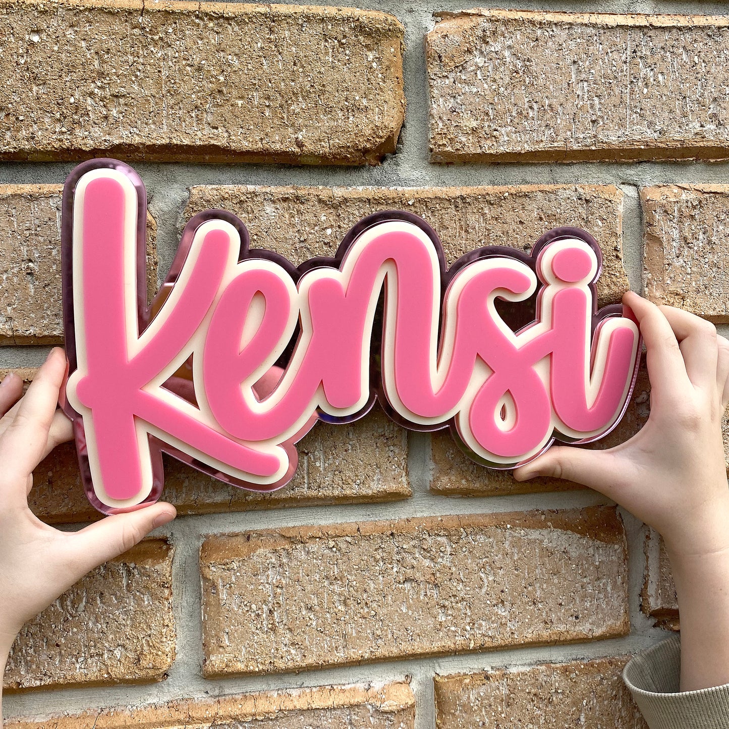 Acrylic Name Sign - Triple Layer