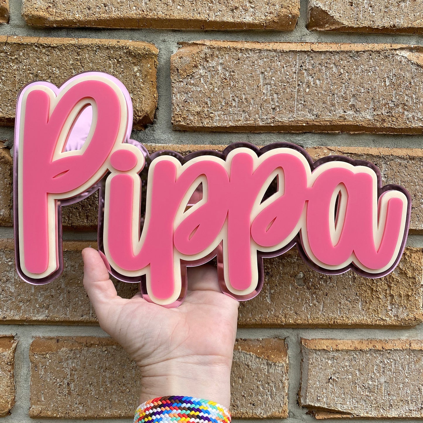 Acrylic Name Sign - Triple Layer