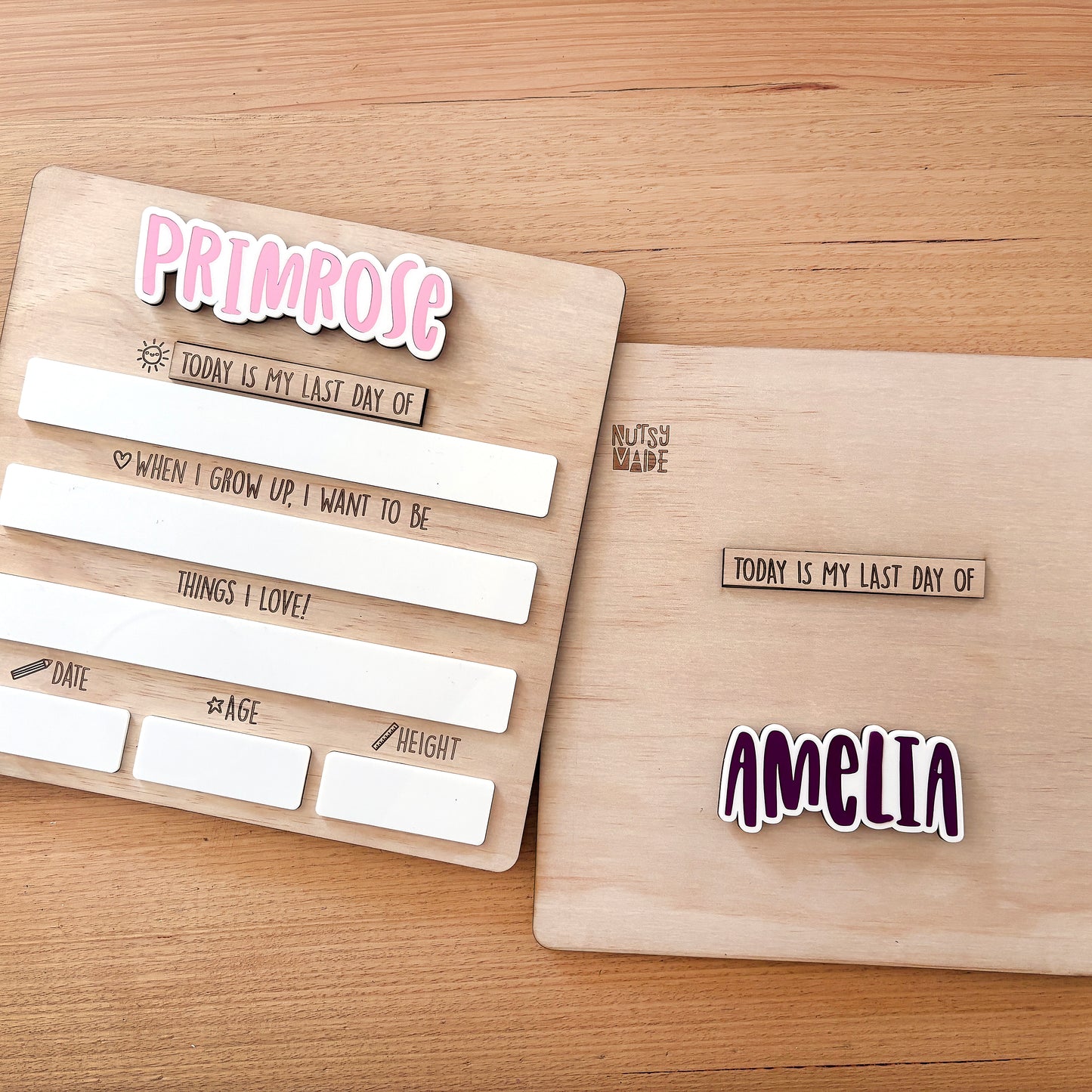 First Day - Last Day - School Board - Kindy - Memories Photo Prop