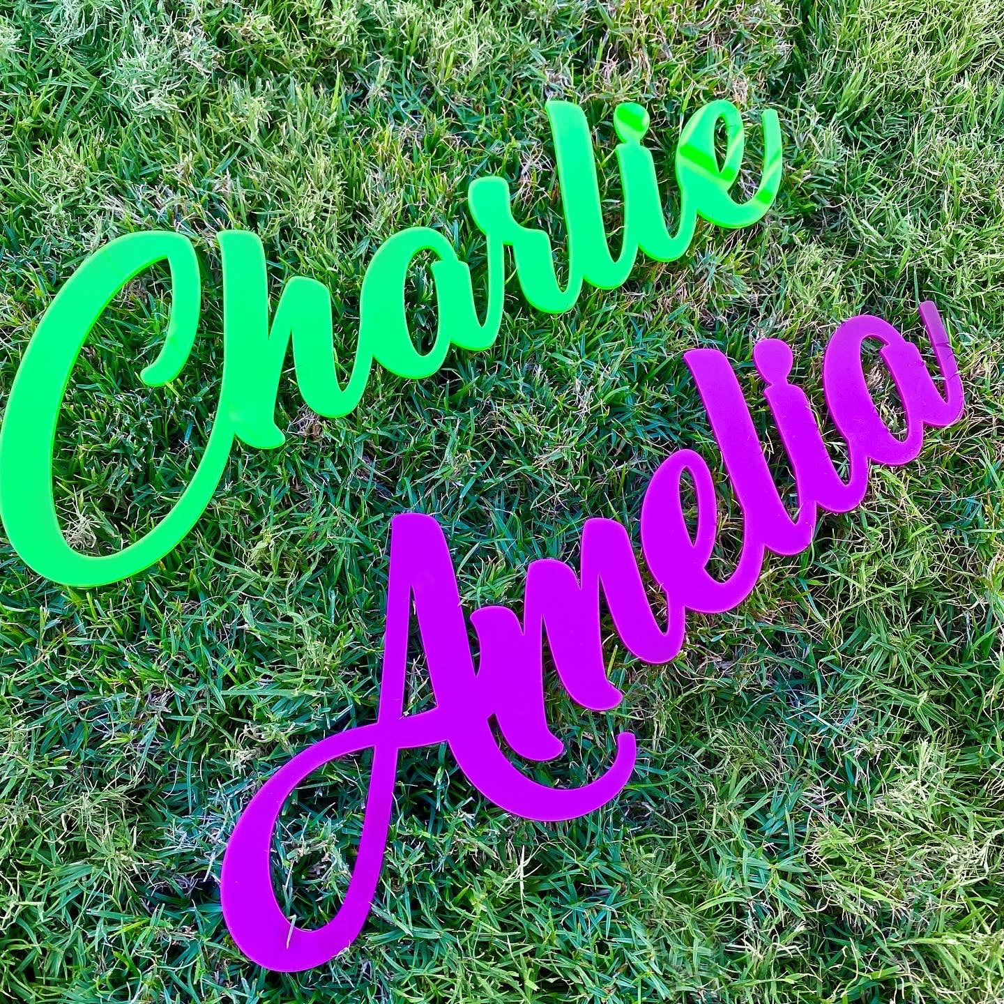 Name Sign - Single Layer Acrylic or Timber - Your Custom Text