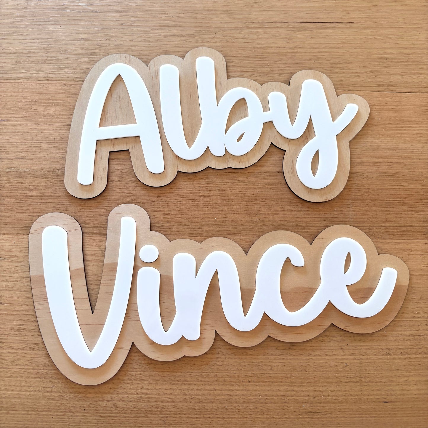 Custom Text - Acrylic Name Sign - Double Layer