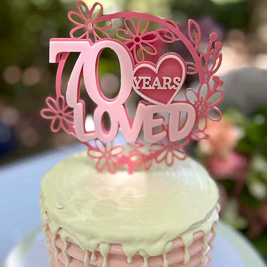 Floral Wreath Topper - Your Custom Text
