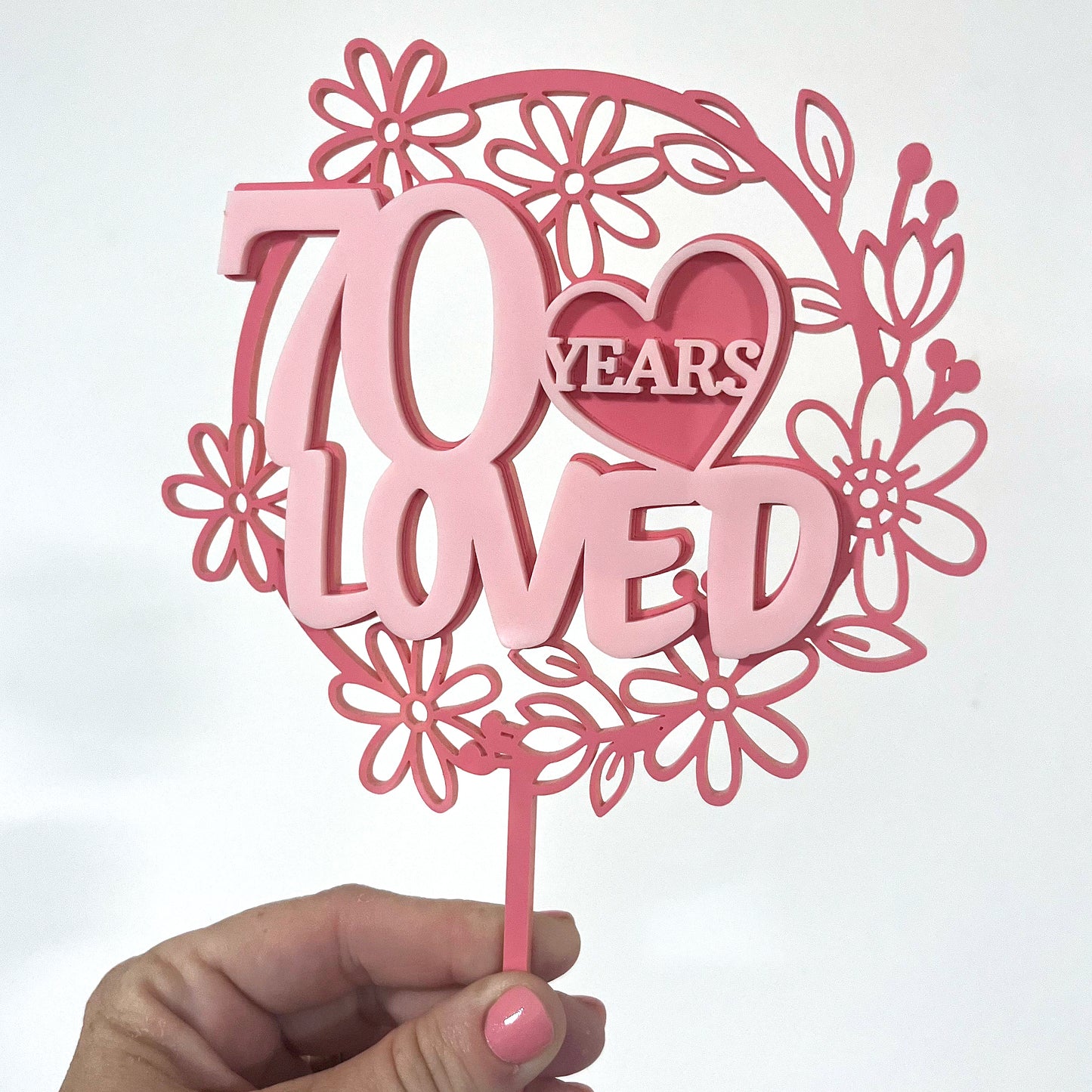 Floral Wreath Topper - Your Custom Text
