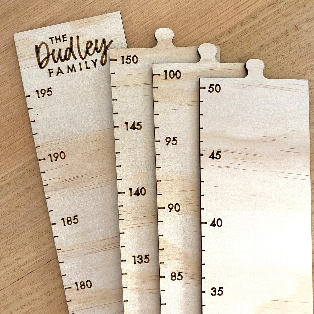 Wood Ruler Growth Chart Name And Birthdate Personalized Growth Chart